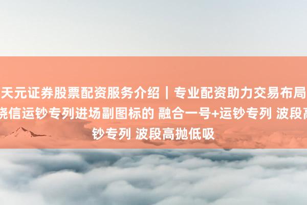 天元证券股票配资服务介绍｜专业配资助力交易布局升级 邃晓信运钞专列进场副图标的 融合一号+运钞专列 波段高抛低吸
