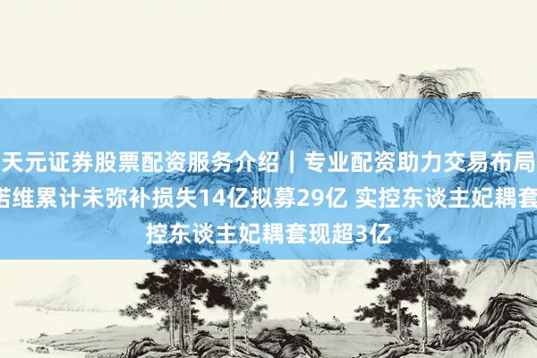 天元证券股票配资服务介绍｜专业配资助力交易布局升级 信诺维累计未弥补损失14亿拟募29亿 实控东谈主妃耦套现超3亿